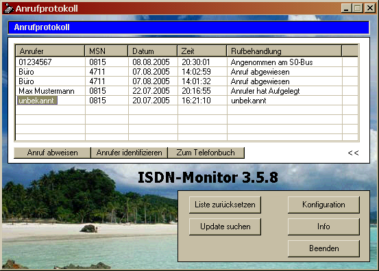 Screenshot for ISDN-Monitor 4.5.4